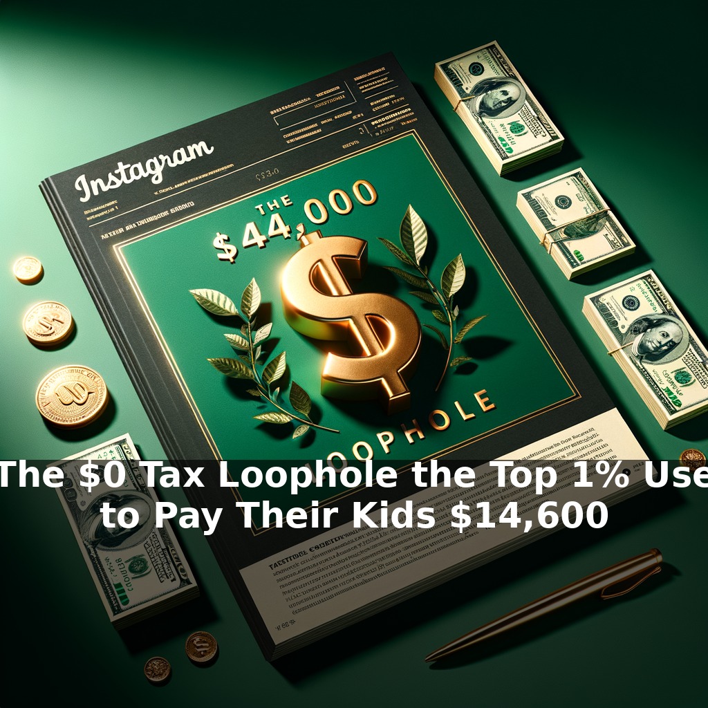 The $0 Tax Loophole the Top 1% Use to Pay Their Kids $14,600 Tax-Free