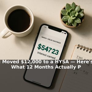 I Moved $12,000 to a HYSA — Here's What 12 Months Actually Paid Me