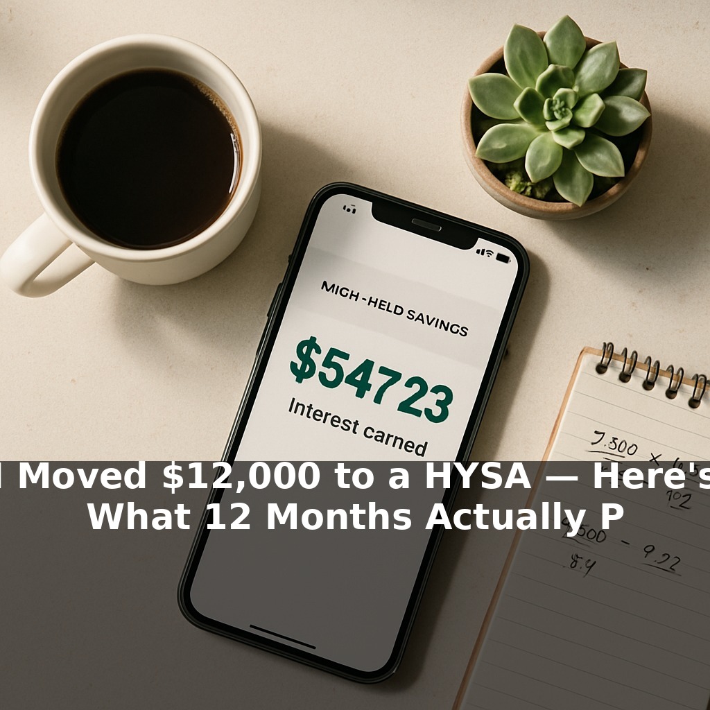 I Moved $12,000 to a HYSA — Here's What 12 Months Actually Paid Me