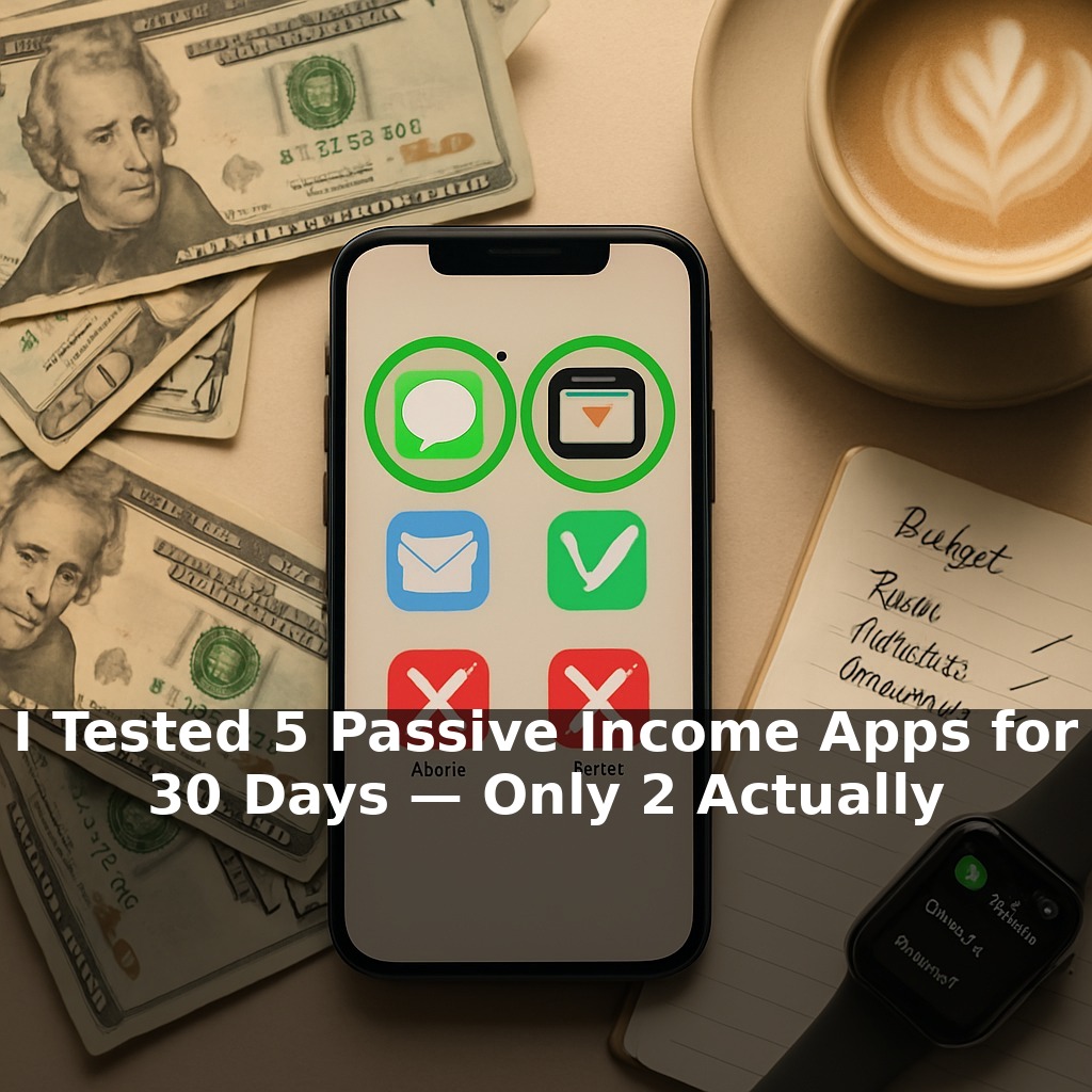 I Tested 5 Passive Income Apps for 30 Days — Only 2 Actually Paid