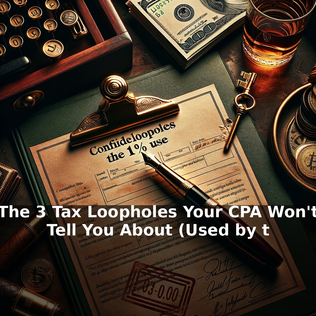 The 3 Tax Loopholes Your CPA Won't Tell You About (Used by the Top 1%)