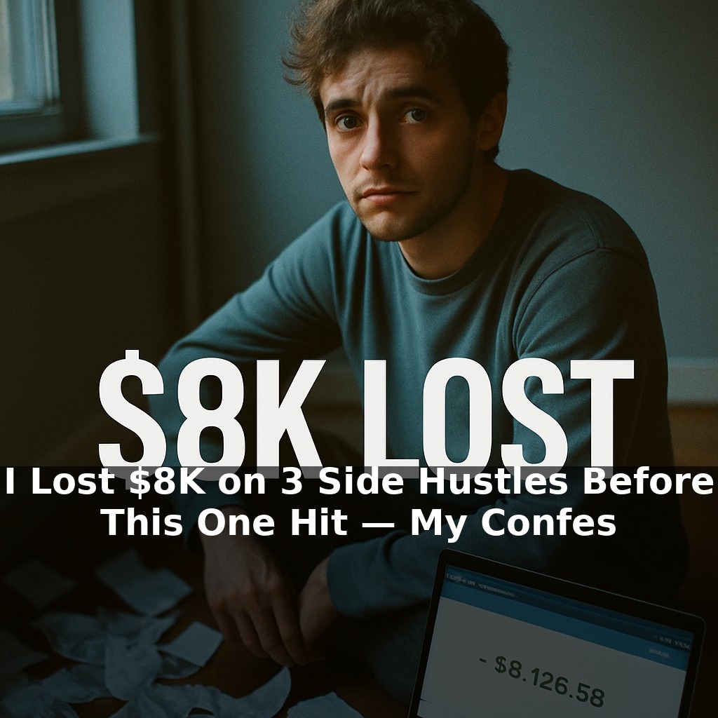 I Lost $8K on 3 Side Hustles Before This One Hit — My Confession