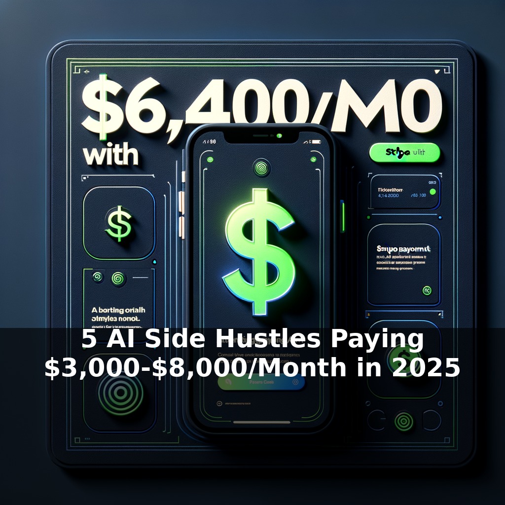 5 AI Side Hustles Paying $3,000-$8,000/Month in 2025