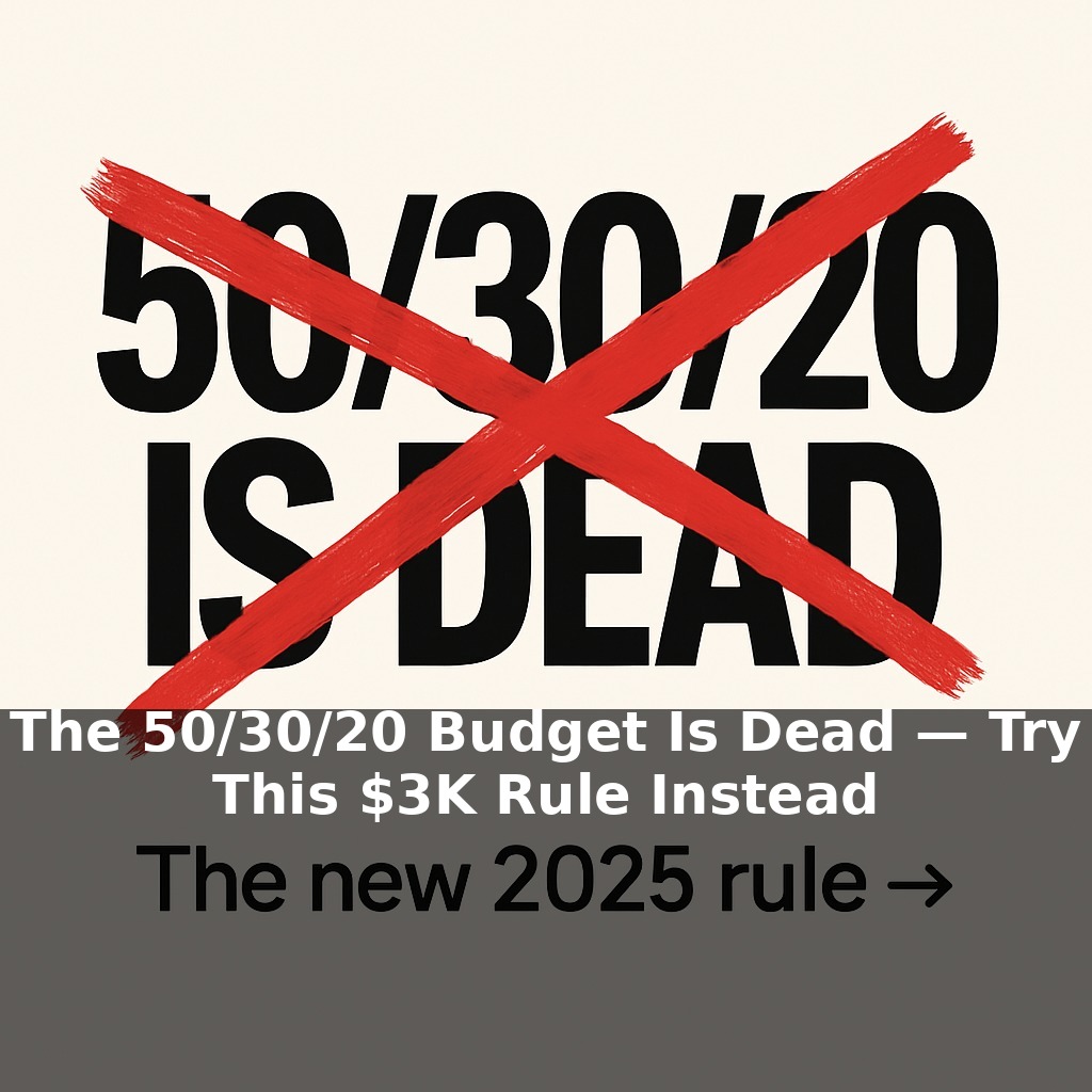 The 50/30/20 Budget Is Dead — Try This $3K Rule Instead