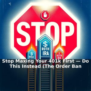 Stop Maxing Your 401k First — Do This Instead (The Order Banks Won't Teach You)