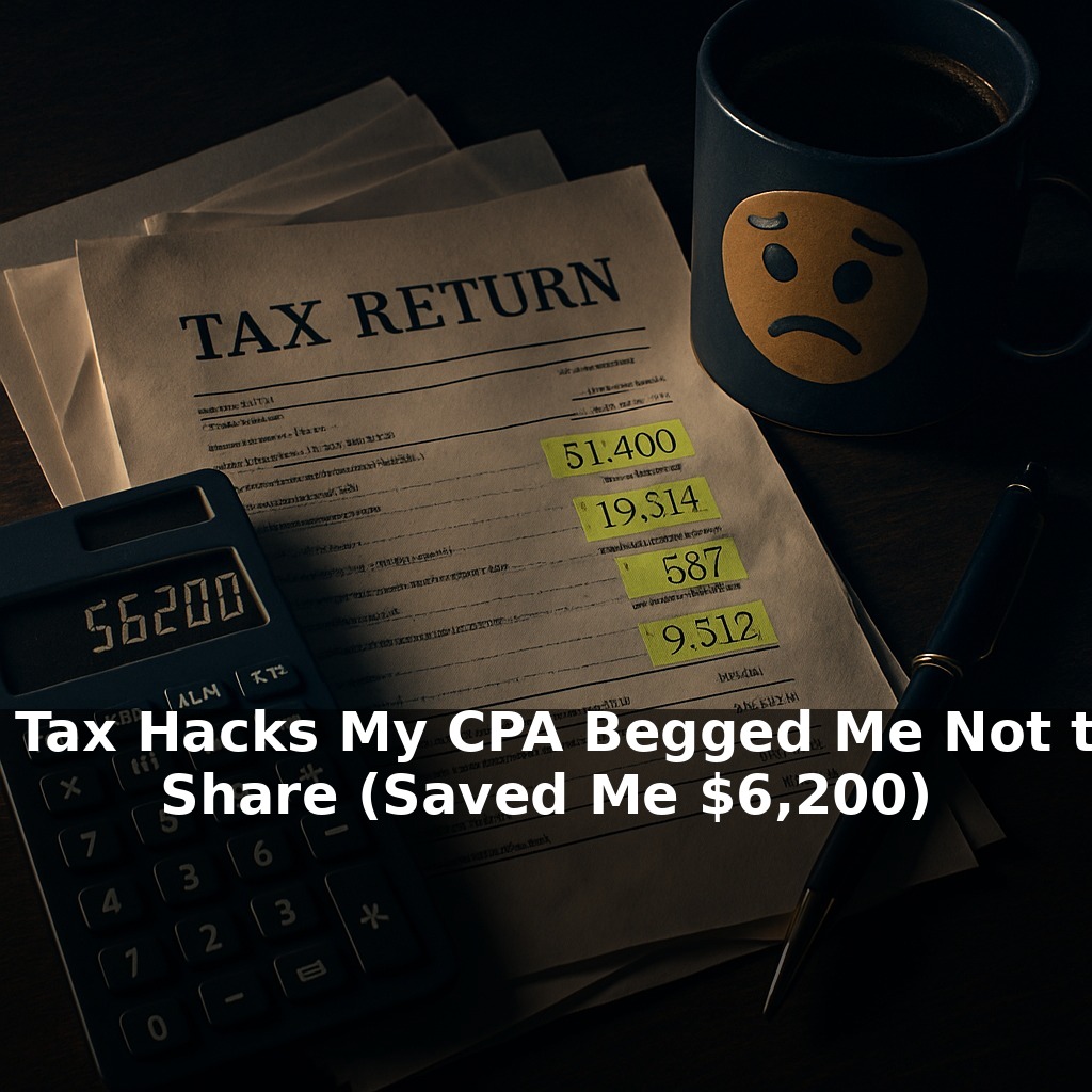3 Tax Hacks My CPA Begged Me Not to Share (Saved Me $6,200)