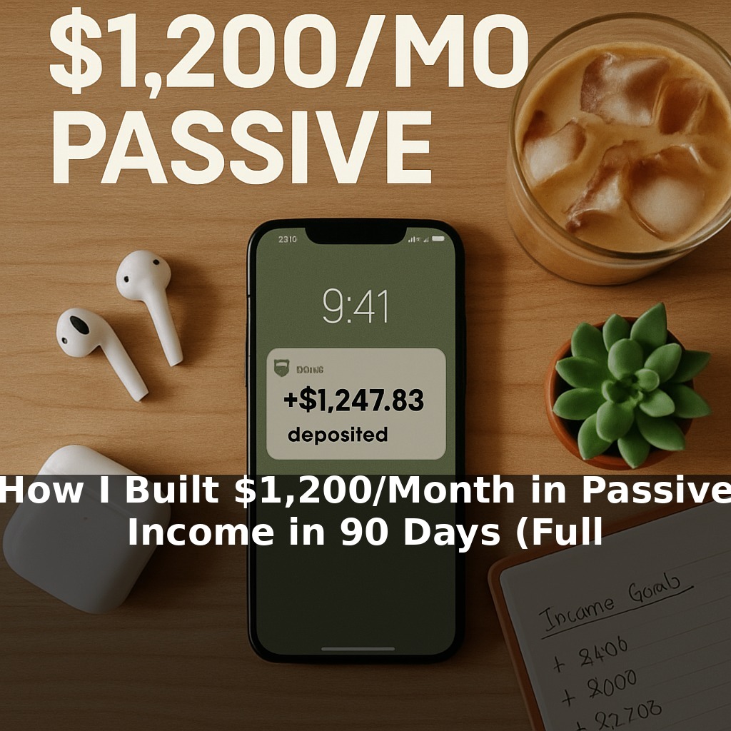 How I Built $1,200/Month in Passive Income in 90 Days (Full Breakdown)