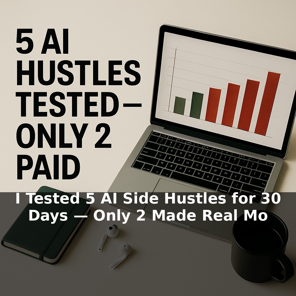 I Tested 5 AI Side Hustles for 30 Days — Only 2 Made Real Money