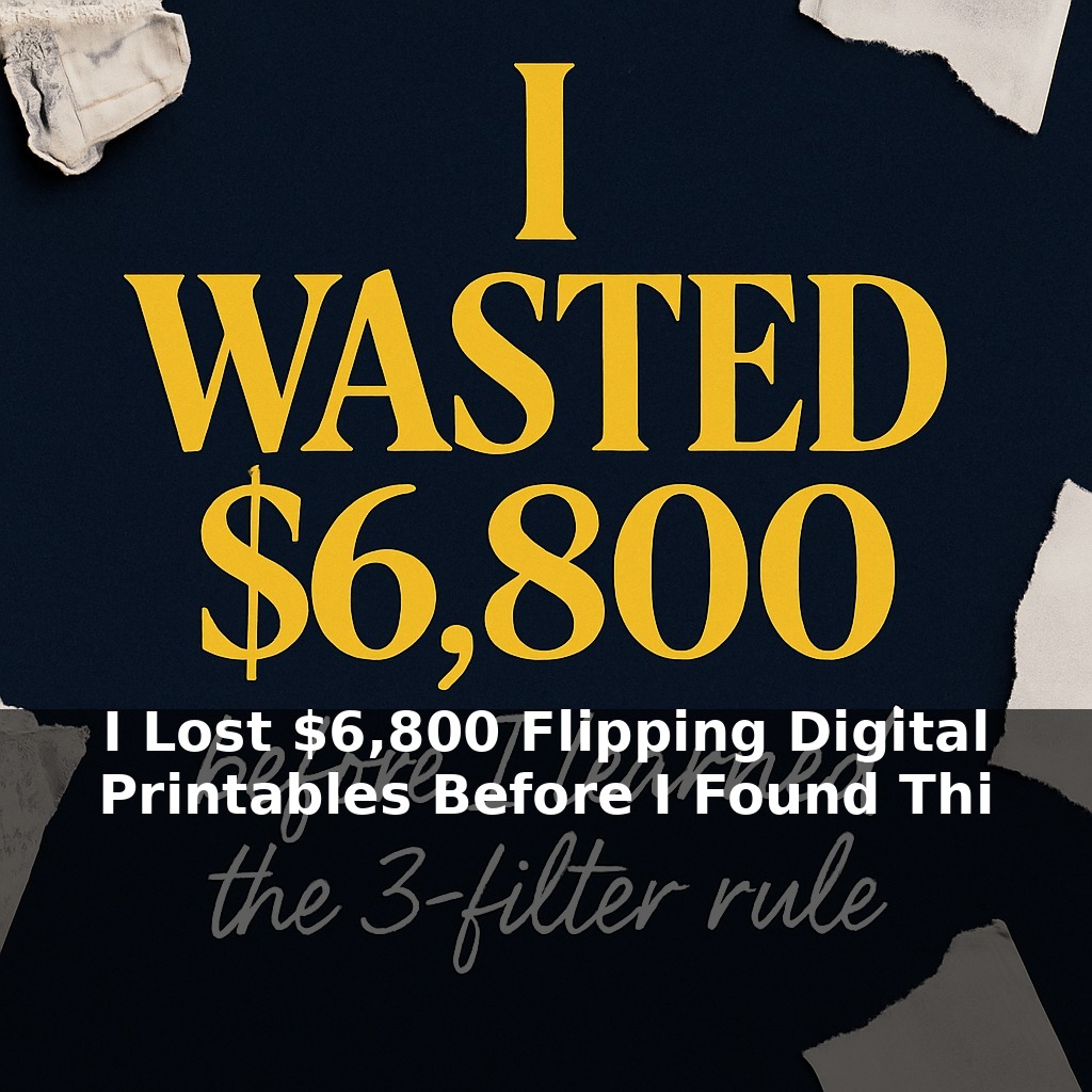 I Lost $6,800 Flipping Digital Printables Before I Found This 3-Filter Niche Rule