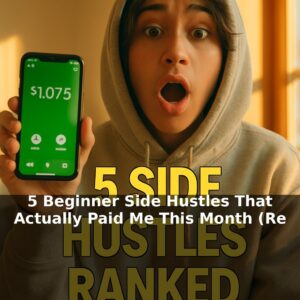 5 Beginner Side Hustles That Actually Paid Me This Month (Real Numbers)