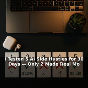 I Tested 5 AI Side Hustles for 30 Days — Only 2 Made Real Money