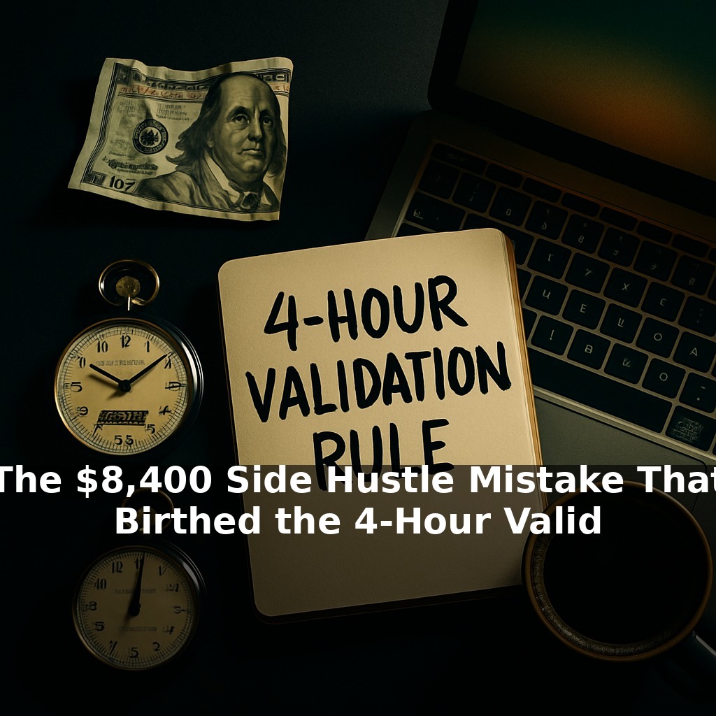 The $8,400 Side Hustle Mistake That Birthed the 4-Hour Validation Rule