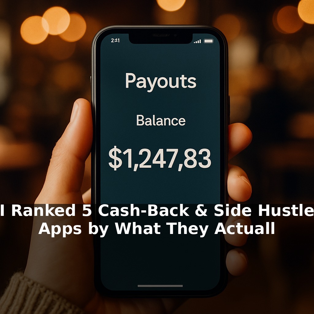 I Ranked 5 Cash-Back & Side Hustle Apps by What They Actually Paid Me in 90 Days