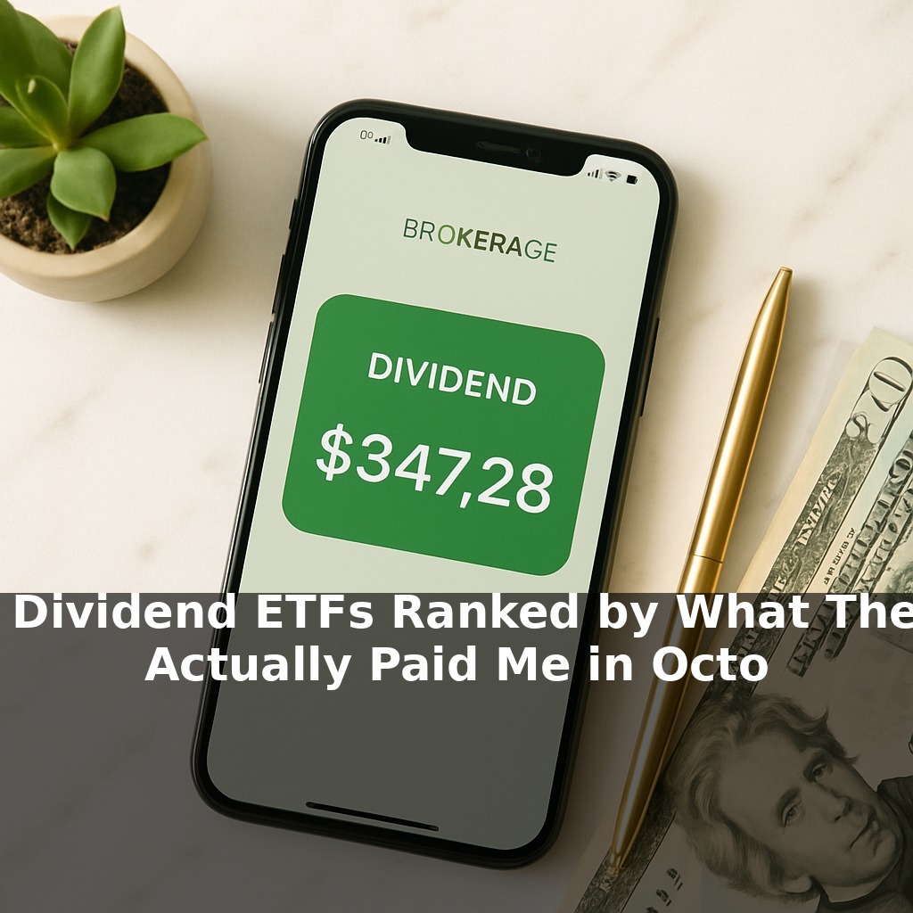 5 Dividend ETFs Ranked by What They Actually Paid Me in October