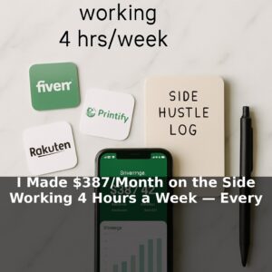 I Made $387/Month on the Side Working 4 Hours a Week — Every App, Every Number, No Fluff