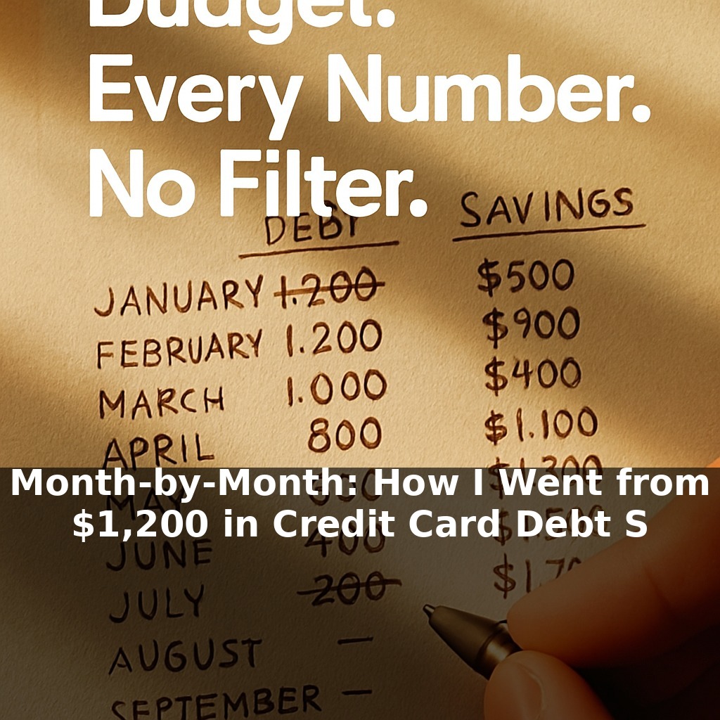 Month-by-Month: How I Went from $1,200 in Credit Card Debt Stress to Investing $500/mo — The Exact 9-Month Budget I Used (Every Number Exposed)