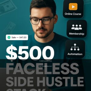 The $500 Faceless Side Hustle Stack: How a $42K Salary Can Build $300–$800/Month Using 3 Simple Digital Products
