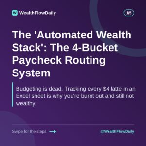 The 'Automated Wealth Stack': The 4-Bucket Paycheck Routing System