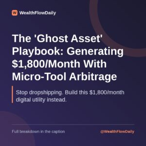 The 'Ghost Asset' Playbook: Generating $1,800/Month With Micro-Tool Arbitrage