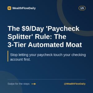 The $9/Day 'Paycheck Splitter' Rule: The 3-Tier Automated Moat
