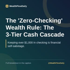 The 'Zero-Checking' Wealth Rule: The 3-Tier Cash Cascade
